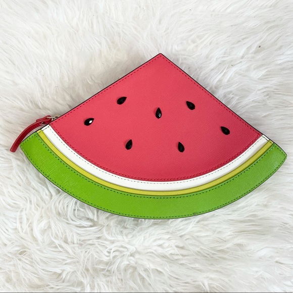 Kate Spade Make A Splash Watermelon Clutch - Picture 2 of 6